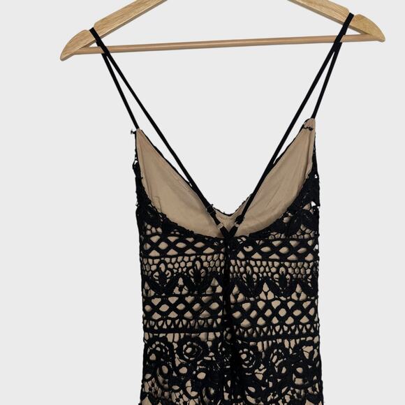 Lulus Enchanted Love Black Lace Dress XS Bodycon V Neck Romantic Gothic Cocktail - Picture 8 of 11